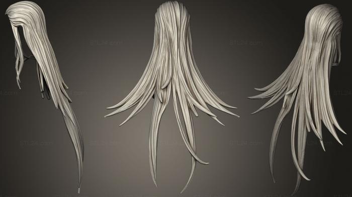 Anatomy of skeletons and skulls (Stylized Hair 08, ANTM_1084) 3D models for cnc